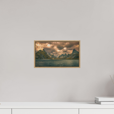 12 x 6.8″, S+M Oak Floater Frame CHESS PIECES FOR THE COSMOS
