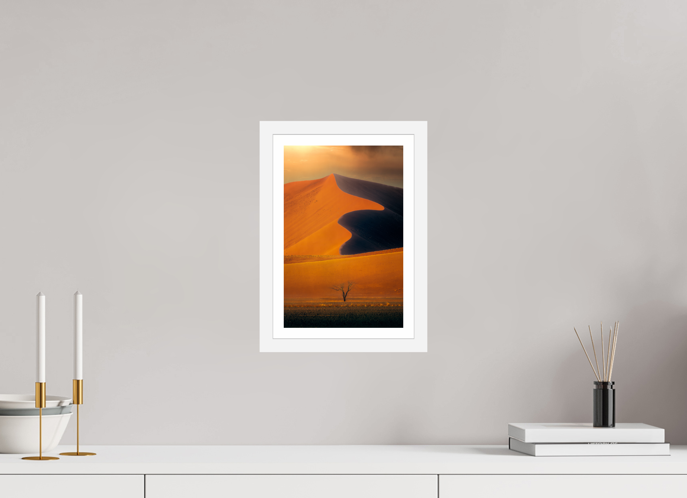8 x 12″, S+M White Frame + Border NO PROMISE OF DIRECTION