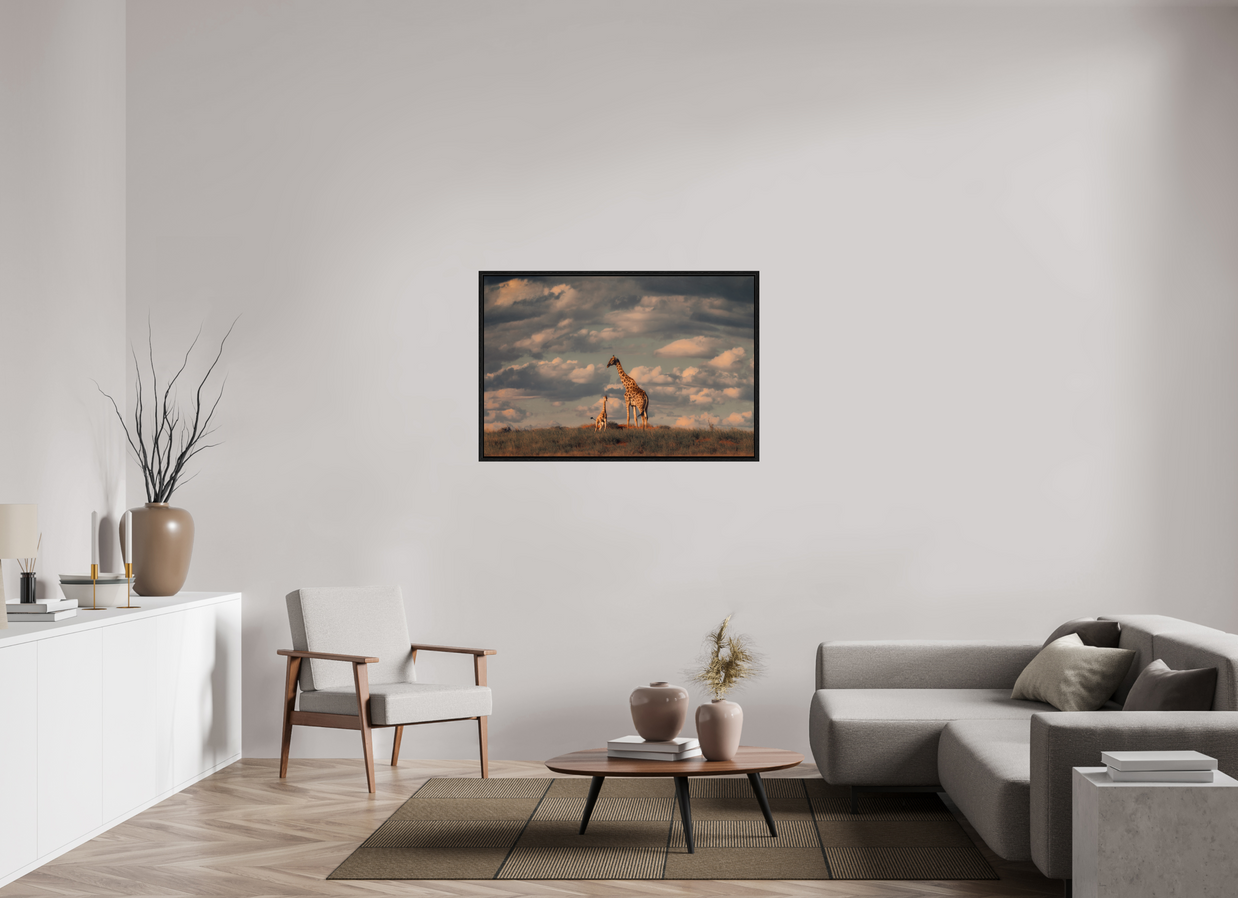 45 x 30″, L+XL Black Floater Frame Lineage