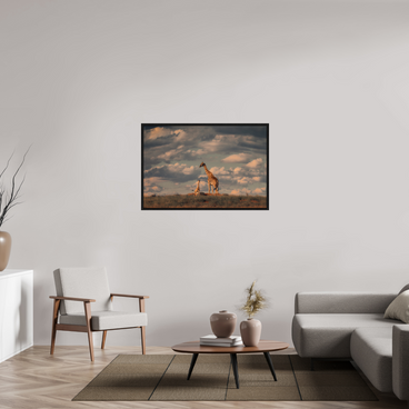 45 x 30″, L+XL Black Floater Frame Lineage