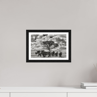 12 x 8″, S+M Black Frame + border PERFECTLY STILL