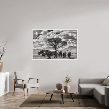 60 x 40″, Exhibition Maple White Floater Frame PERFECTLY STILL