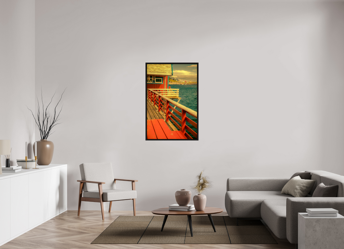 30 x 45″, L+XL Black Floater Frame GONE FISHING