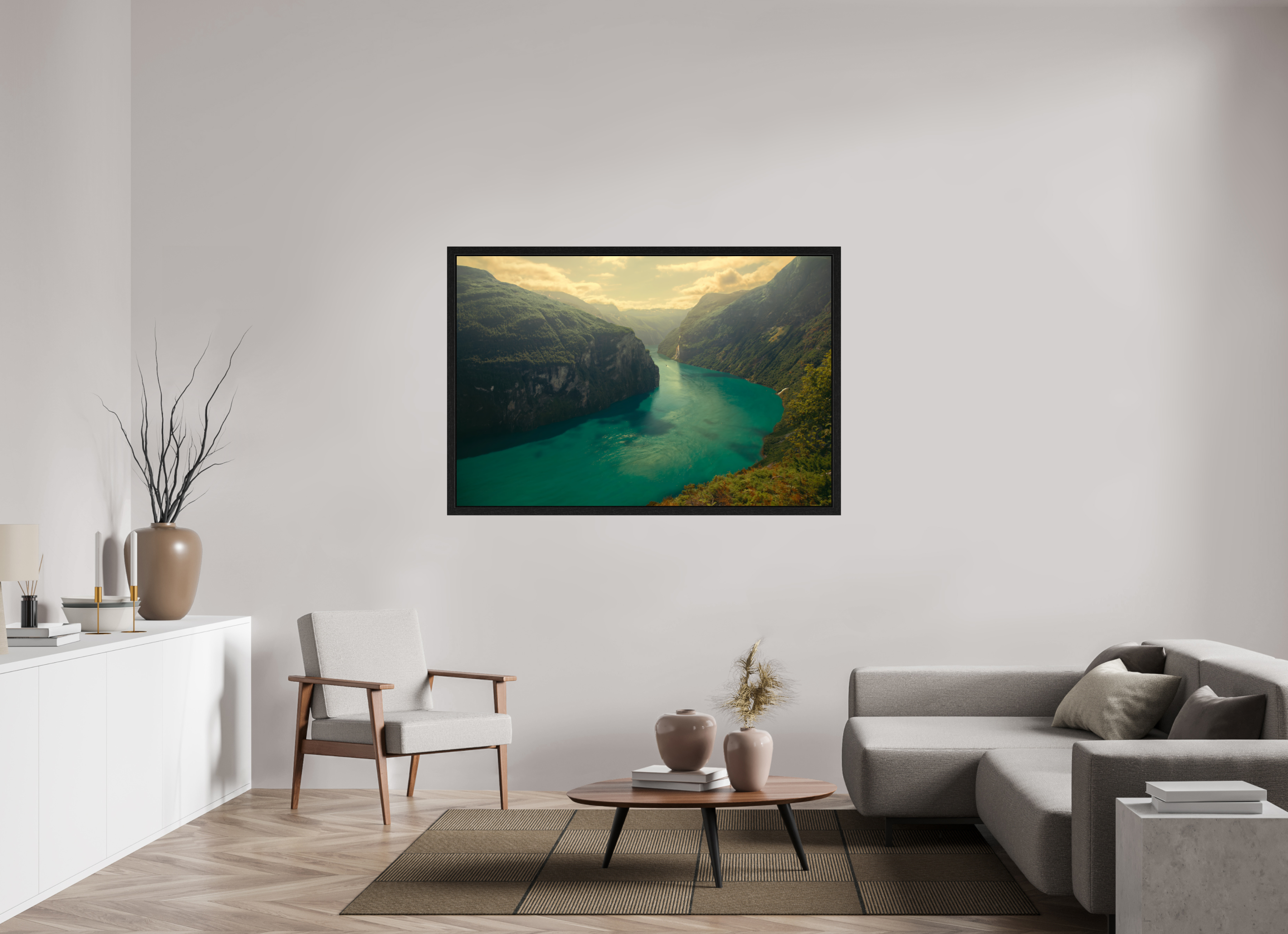 60 x 40″, Exhibition Black Floater Frame LIFEBLOOD