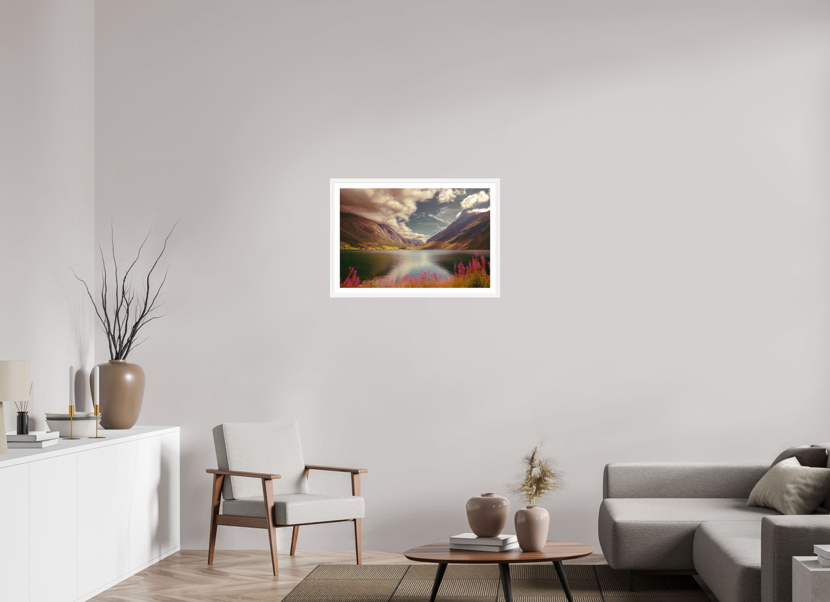 30 x 20″, L+XL White Frame + Border A PERFECTLY ORDINARY PLACE