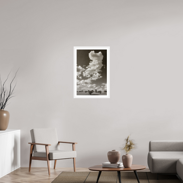 20 x 30″, L+XL White Frame + Border SKY THOUGHTS