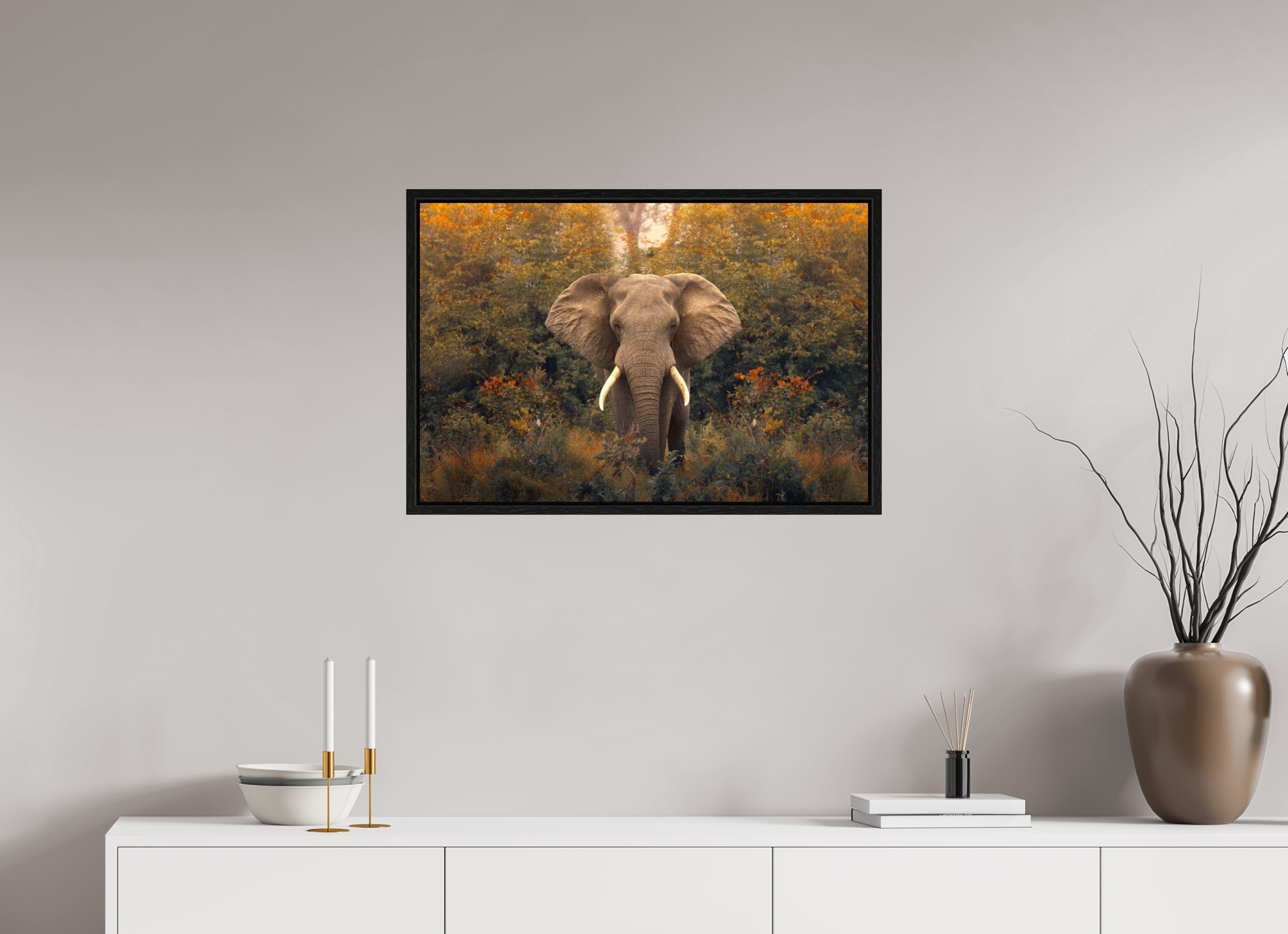 30 x 20″, L+XL Black Floater Frame Revelation