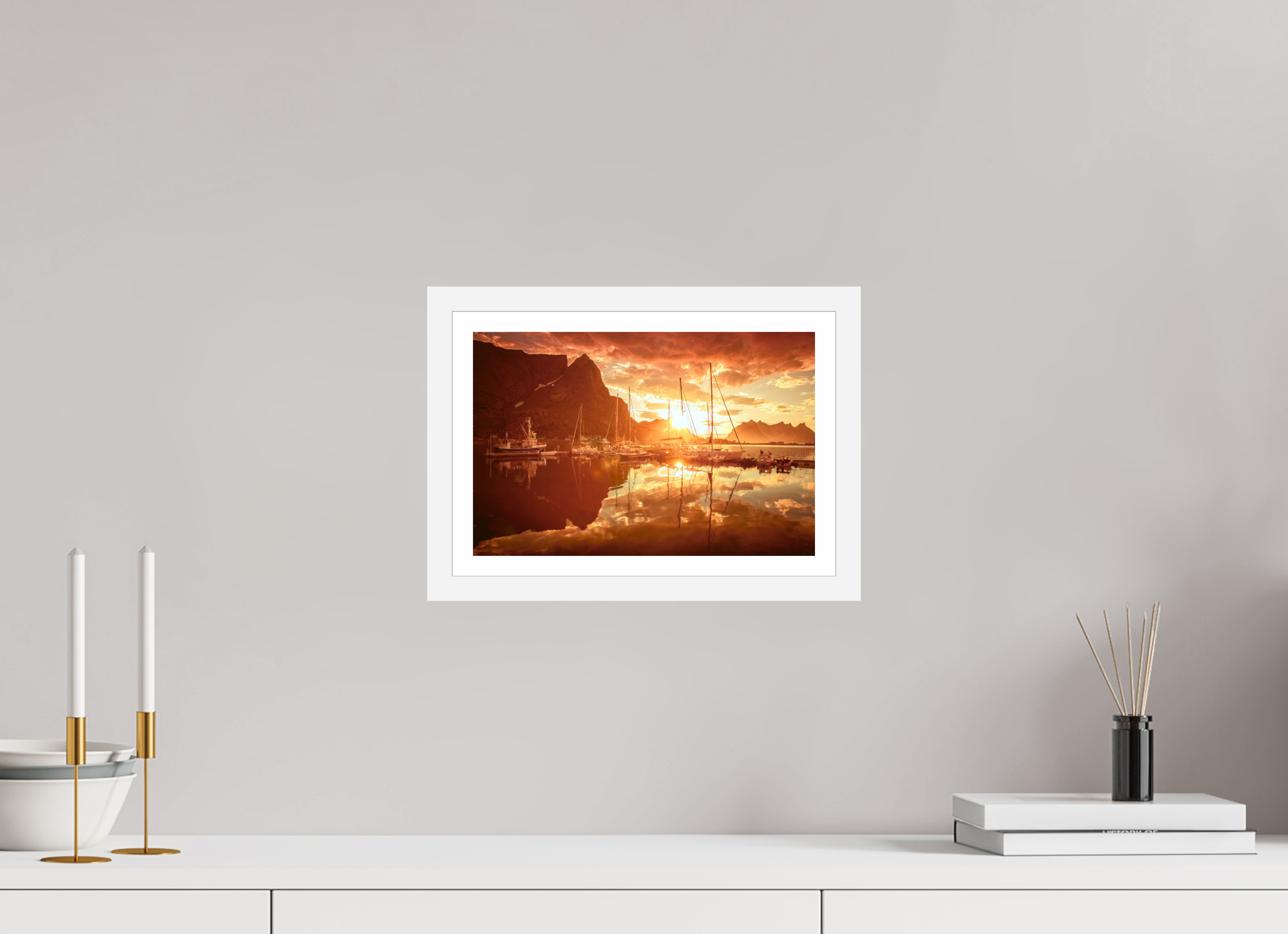 12 x 8″, S+M White Frame + Border A MINOR COSMIC EVENT