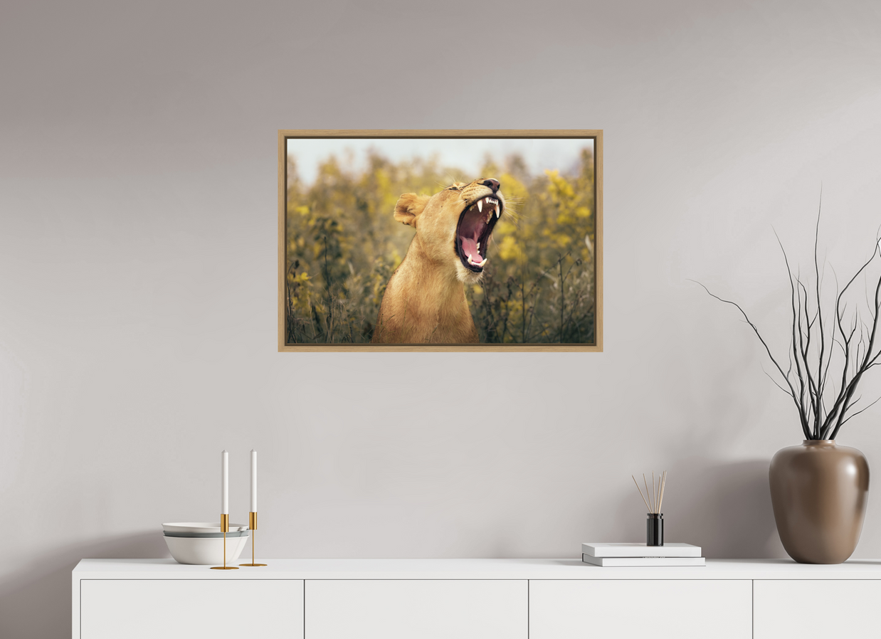 30 x 20″, L+XL Oak Floater Frame Uncontained
