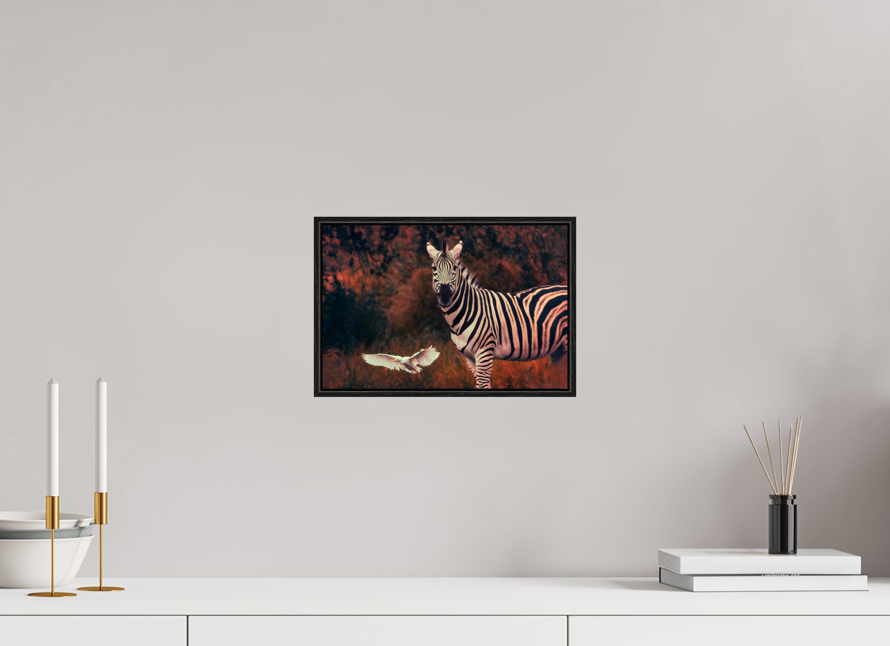 12 x 8″, S+M Black Floater Frame Passing Through