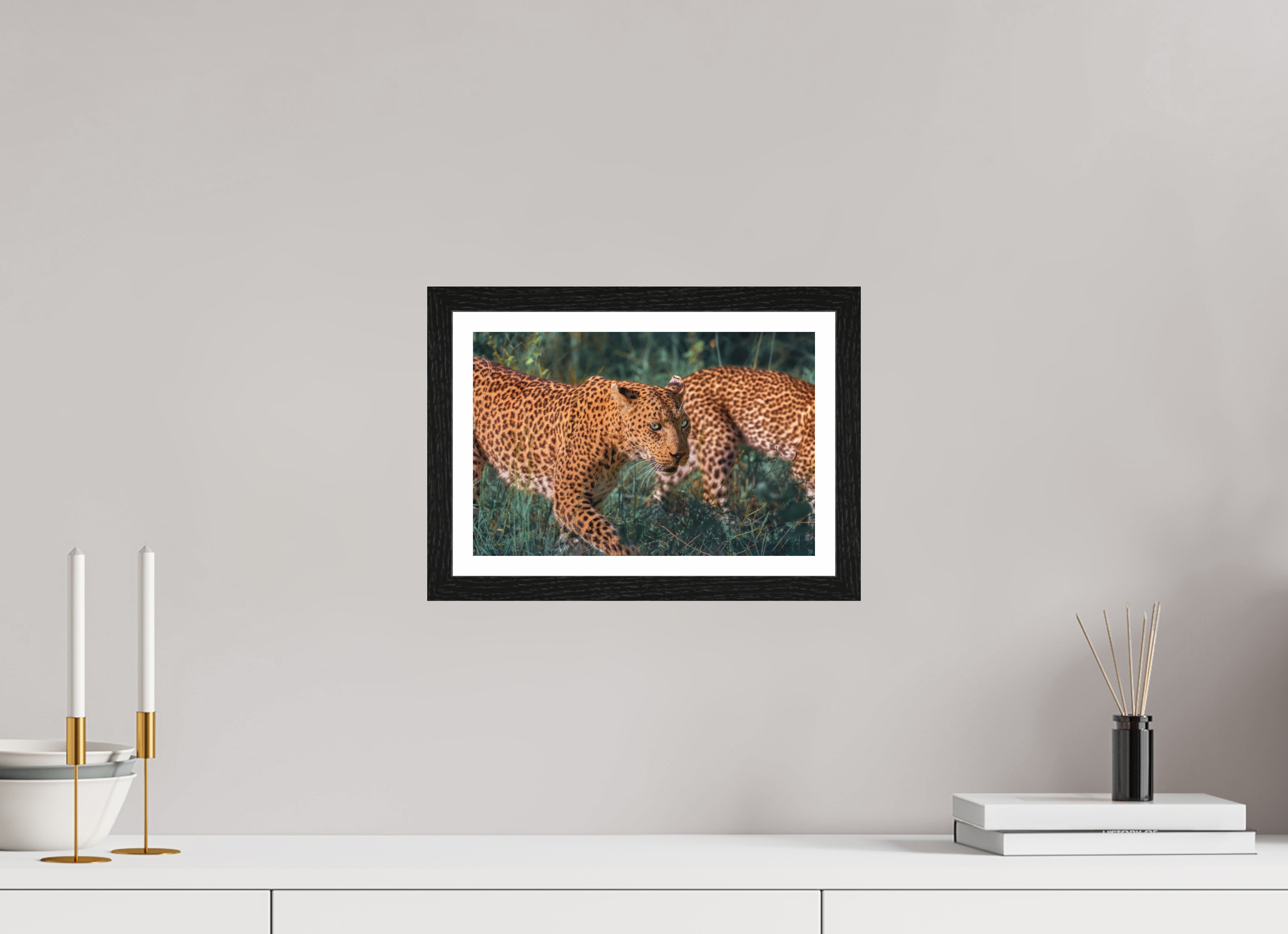 12 x 8″, S+M Black Frame + border UNTAMED OPULENCE