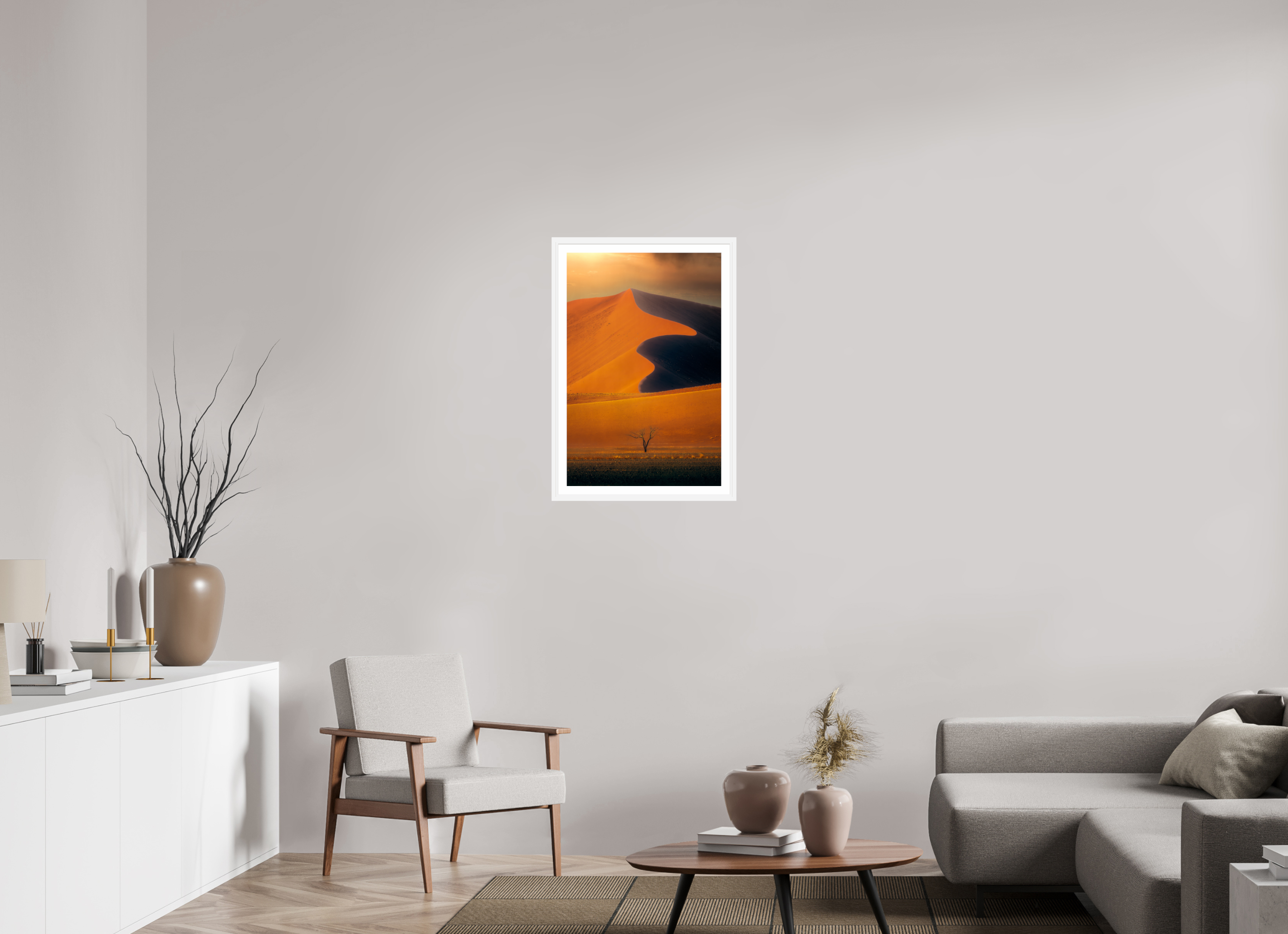 20 x 30″, L+XL White Frame + Border NO PROMISE OF DIRECTION