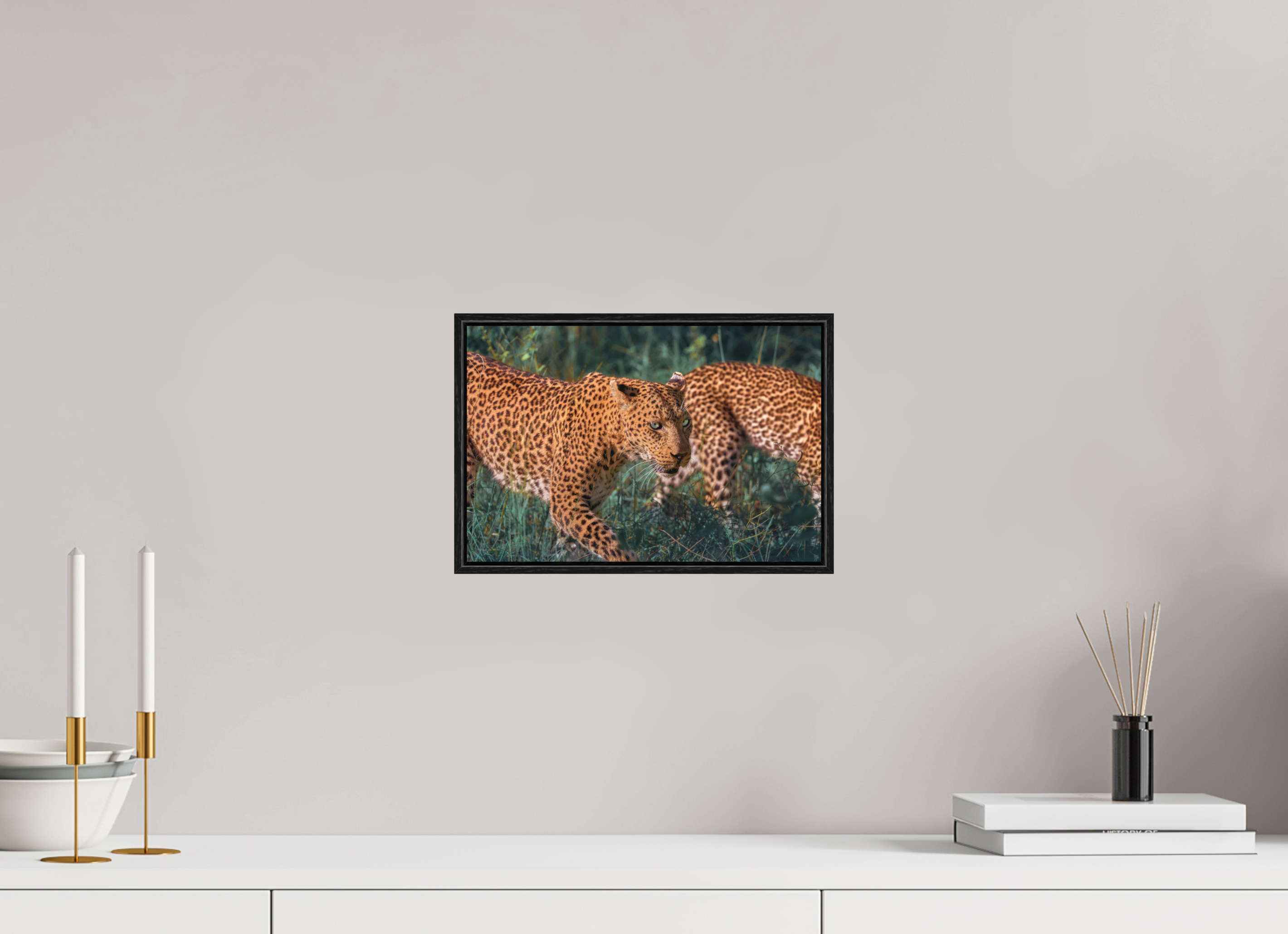 12 x 8″, S+M Black Floater Frame Untamed Opulence