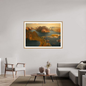 60 x 40″, Exhibition Oak Frame + Border VIEW FROM THE GODS