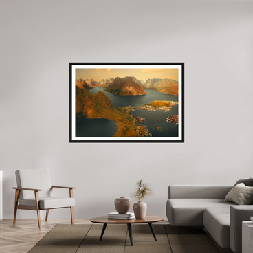 60 x 40″, Exhibition Black Frame + Border VIEW FROM THE GODS
