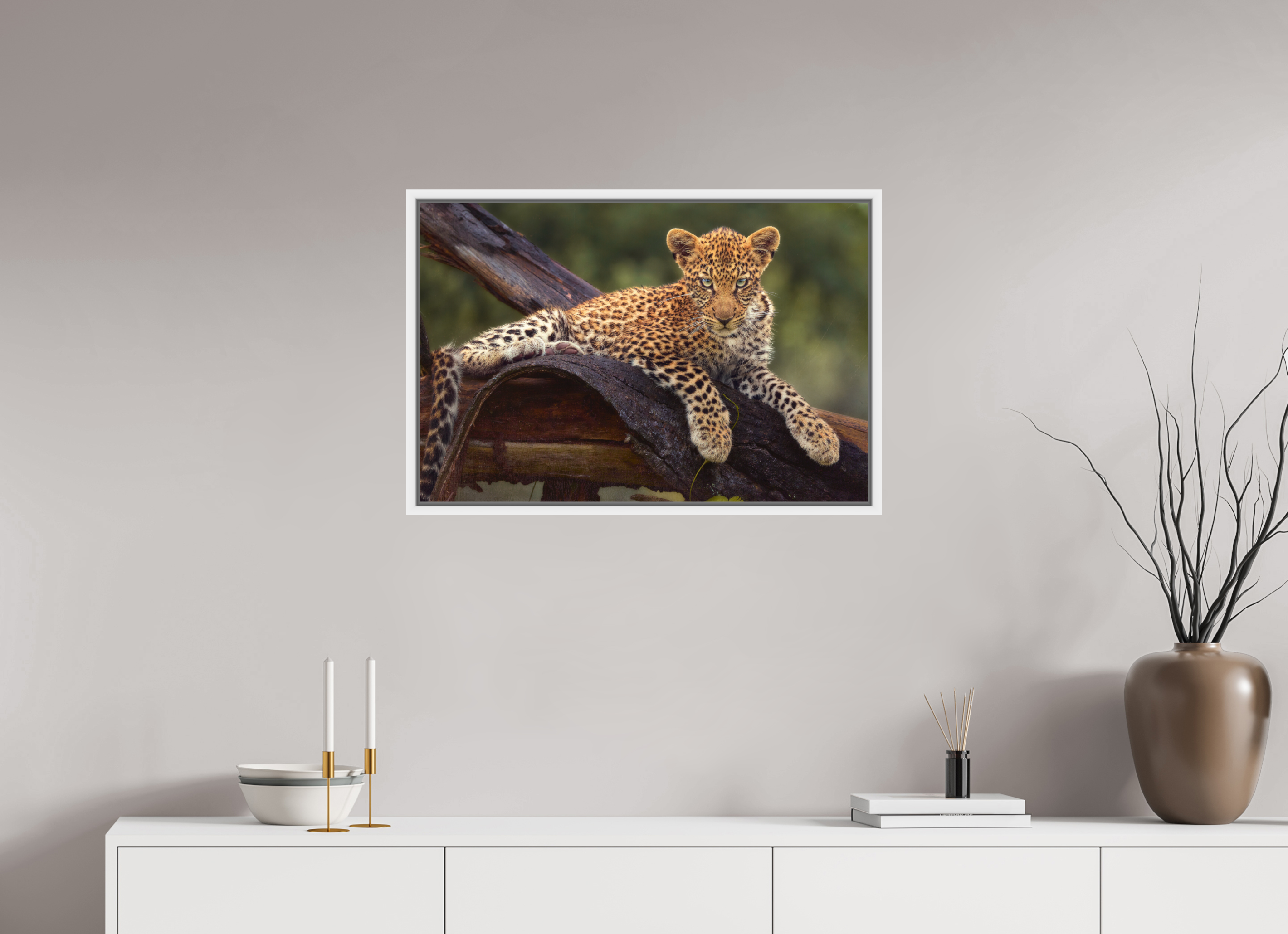 30 x 20″, L+XL White Floater Frame Before Knowing