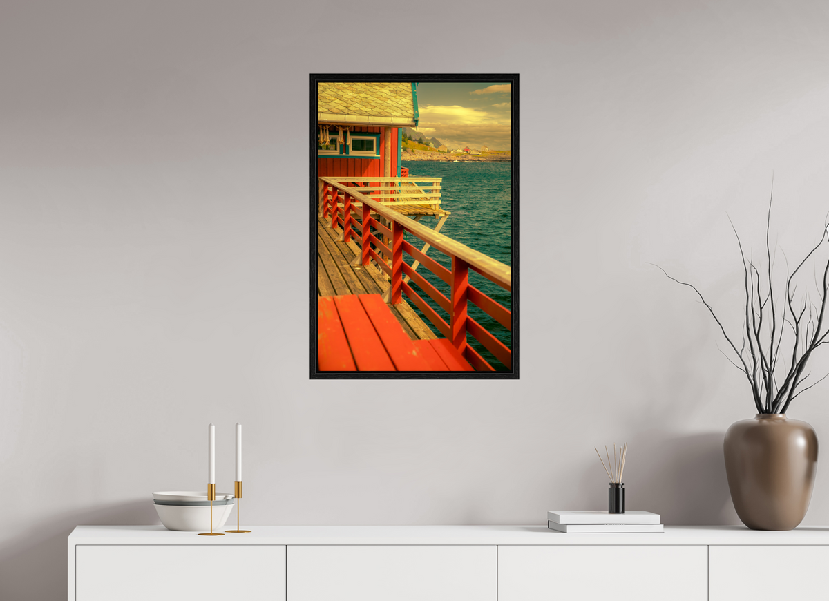 20 x 30″, L+XL Black Floater Frame GONE FISHING