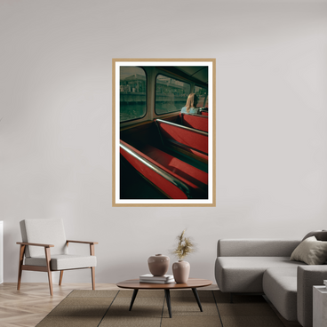 40 x 60″, Exhibition Oak Frame + Border MAKING FREINDS