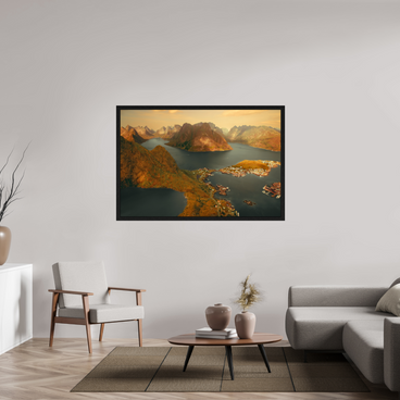60 x 40″, Exhibition Black Floater Frame VIEW FROM THE GODS