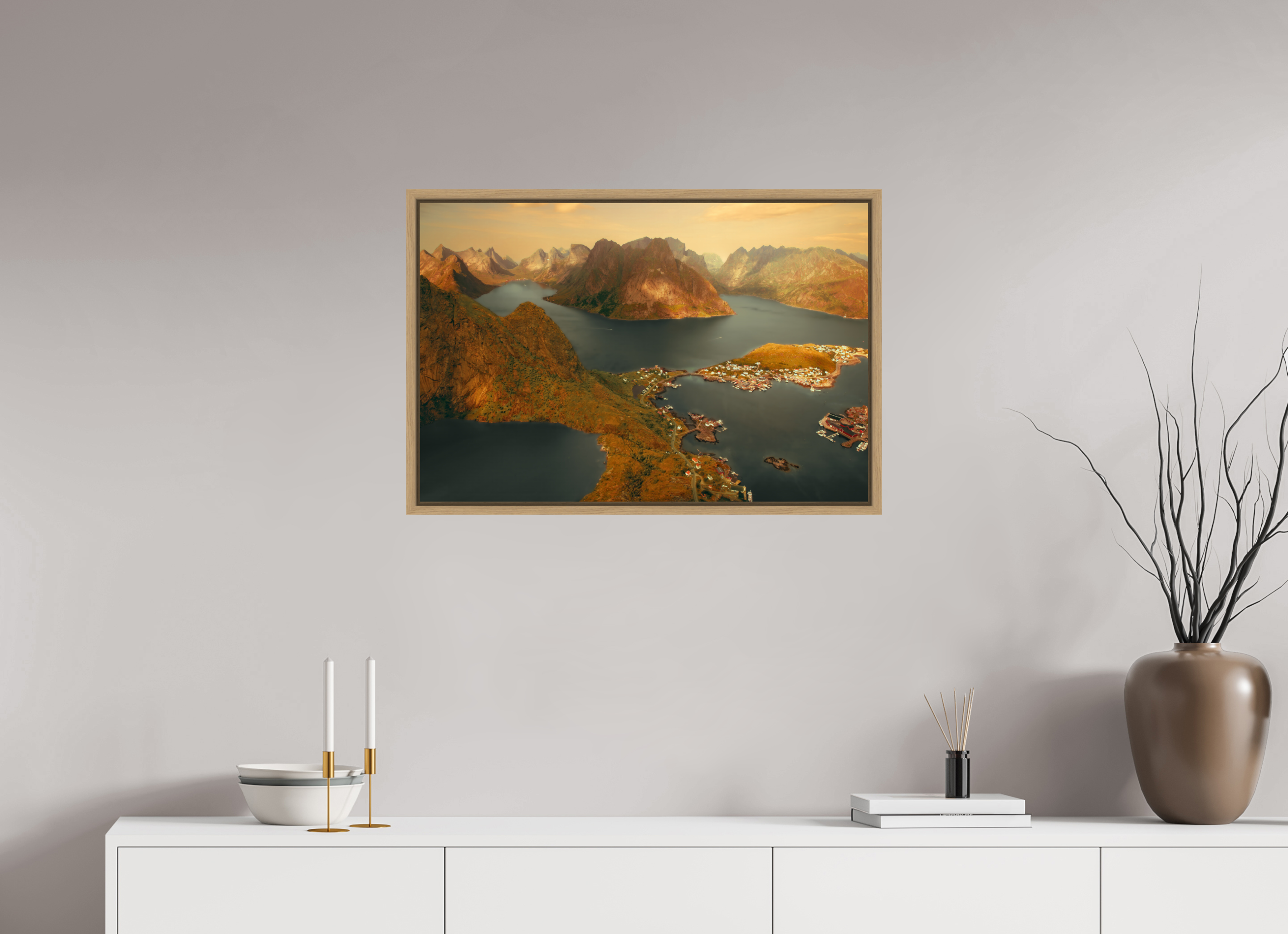 30 x 20″, L+XL Oak Floater Frame VIEW FROM THE GODS