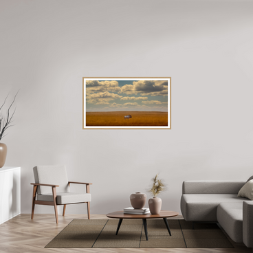 49 x 27.6″, L+XL Oak Frame + Border FREEDOM OF EXPOSURE