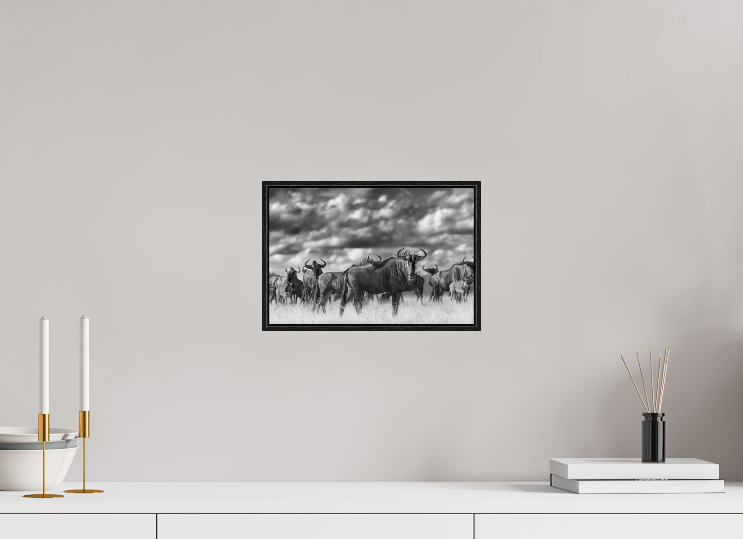12 x 8″, S+M Black Floater Frame Myself in the Many