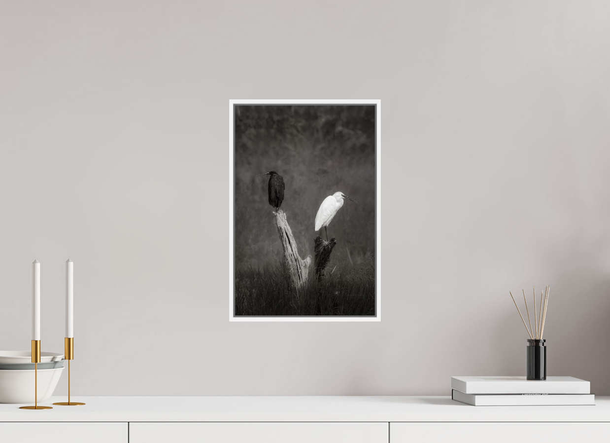 10 x 15″, S+M White Floater Frame TWO TRUTHS