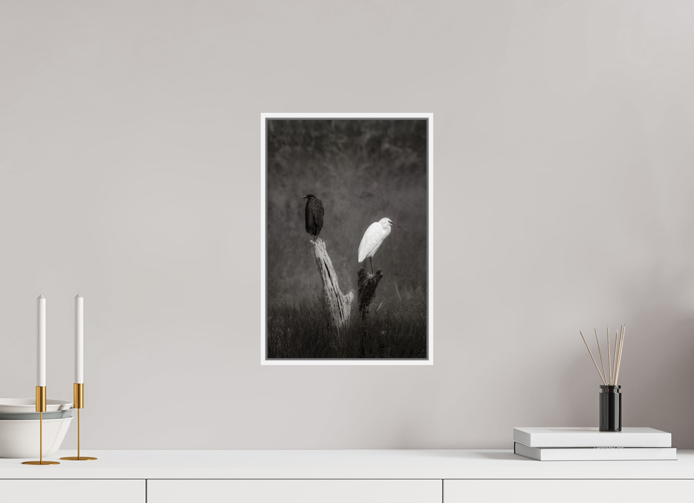 10 x 15″, S+M White Floater Frame TWO TRUTHS
