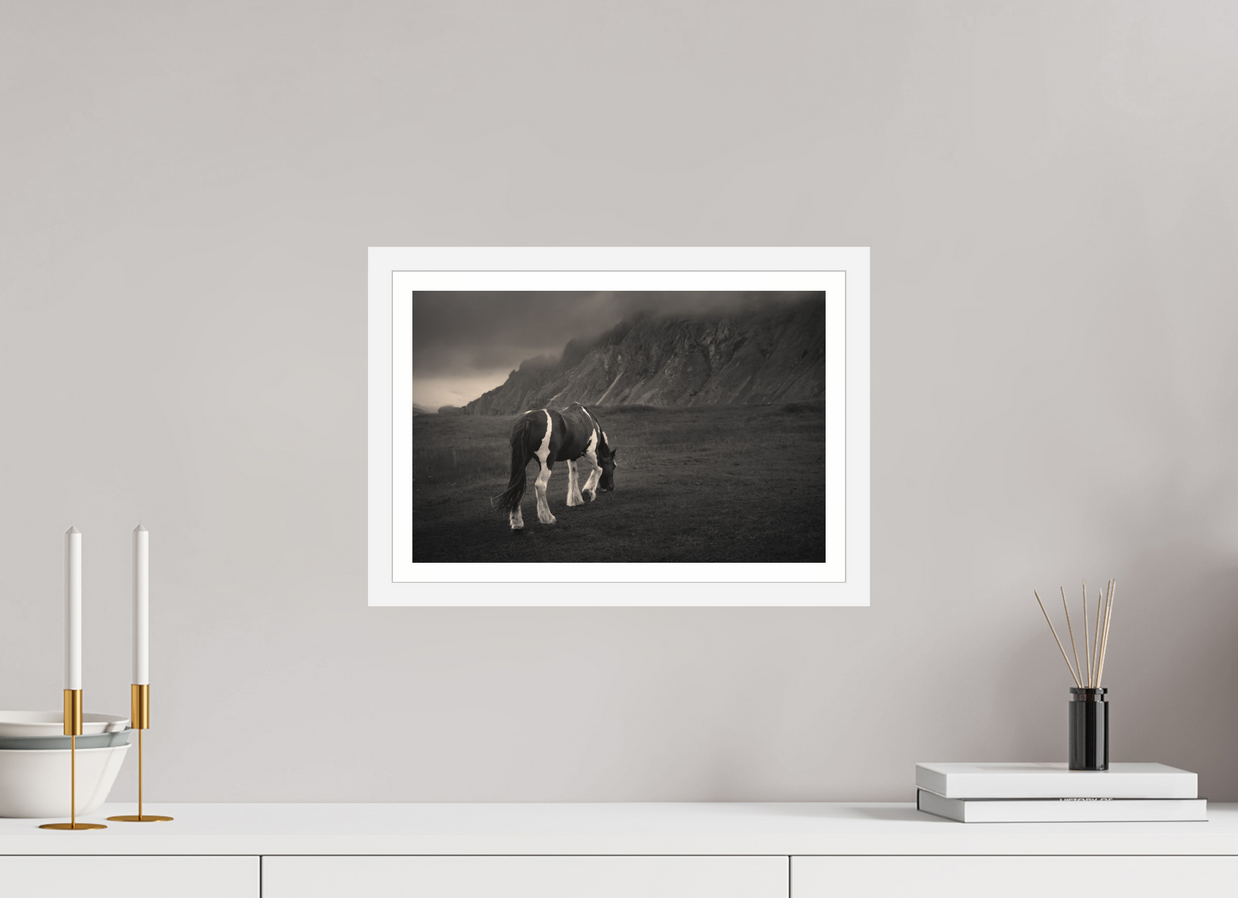 15 x 10″, S+M White Frame + Border Unbothered
