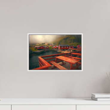 15 x 10″, S+M White Floater Frame TABLE FOR TWO