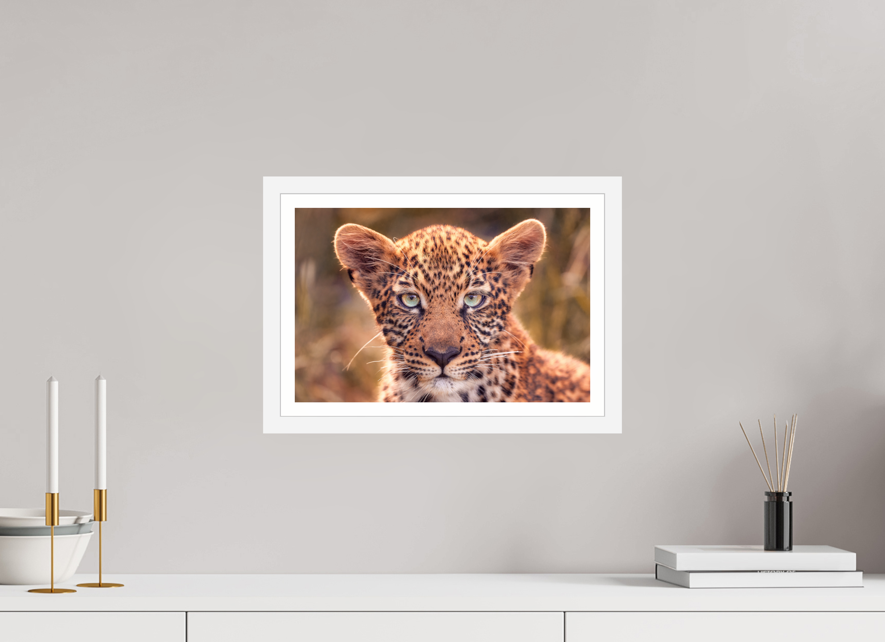 15 x 10″, S+M White Frame + Border SEEN