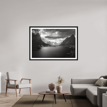 60 x 40″, Exhibition Black Frame + Border A REASONABLE PLACE TO SETTLE