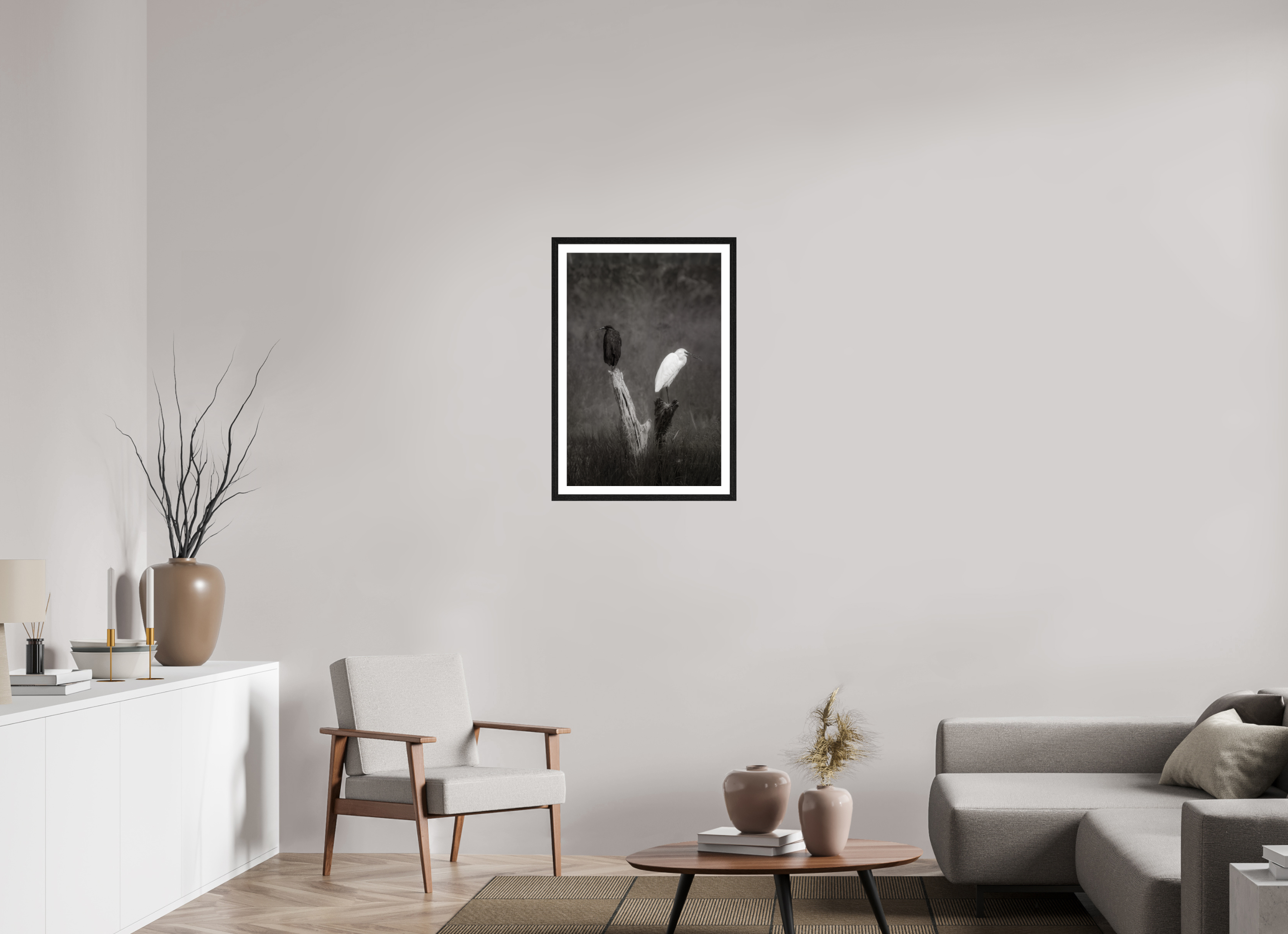 20 x 30″, L+XL Black Frame + Border TWO TRUTHS