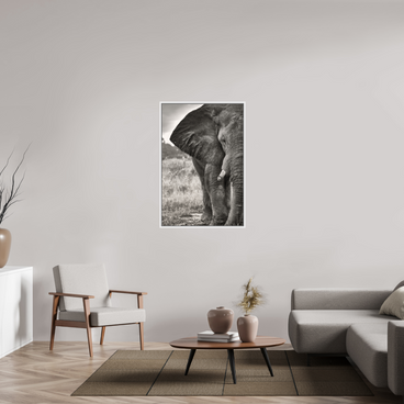 30 x 45″, L+XL White Floater Frame BURDEN OF A TITAN