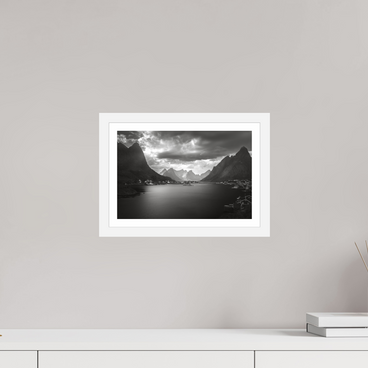 12 x 8″, S+M White Frame + Border A REASONABLE PLACE TO SETTLE