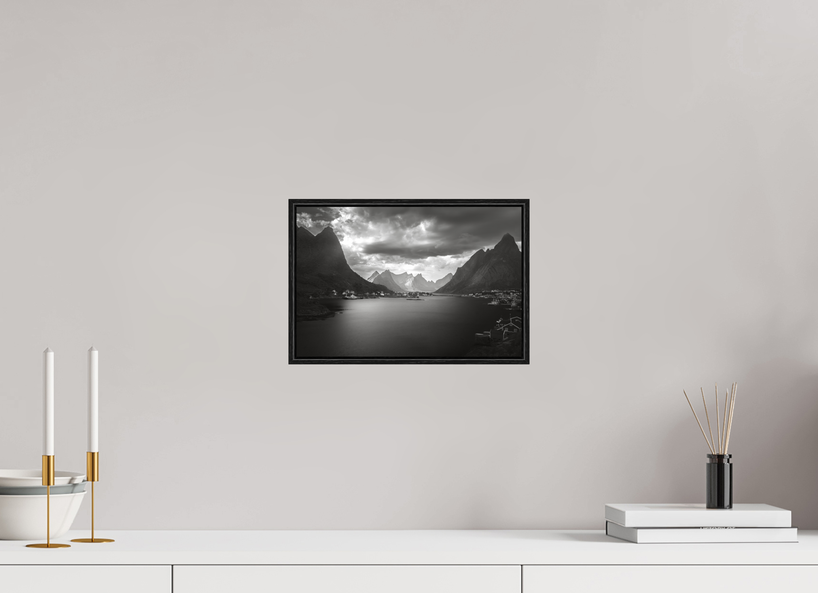 12 x 8″, S+M Black Floater Frame A REASONABLE PLACE TO SETTLE