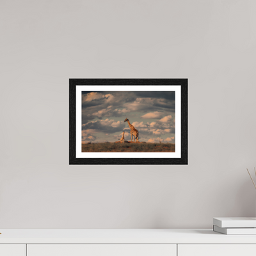 12 x 8″, S+M Black Frame + border LINEAGE