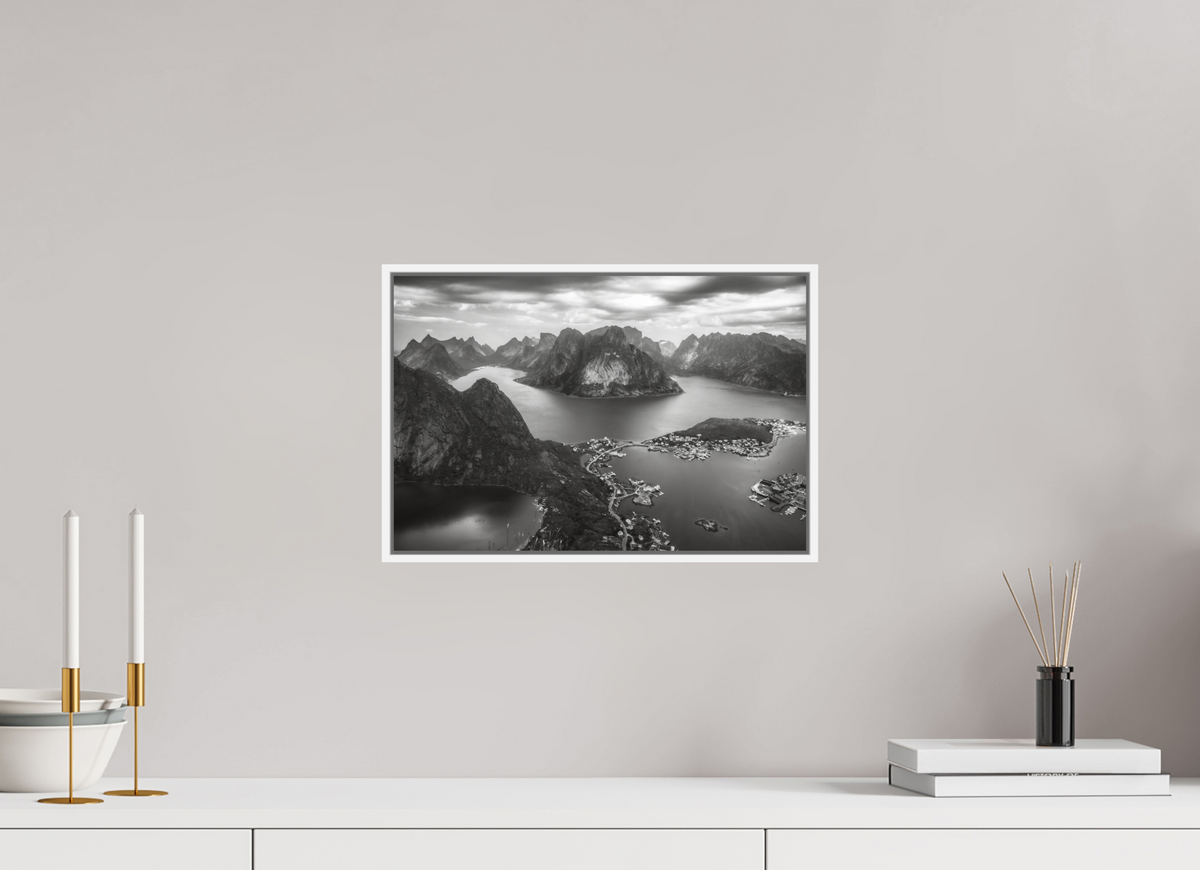15 x 10″, S+M White Floater Frame THE LONG WAY DOWN