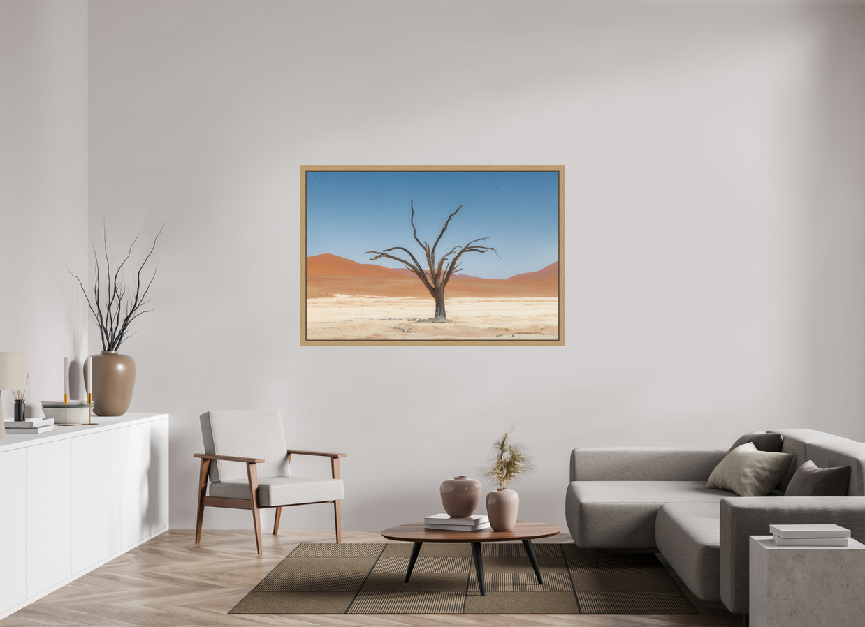 60 x 40″, Exhibition Oak Floater Frame TO BE