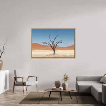 60 x 40″, Exhibition Oak Floater Frame TO BE