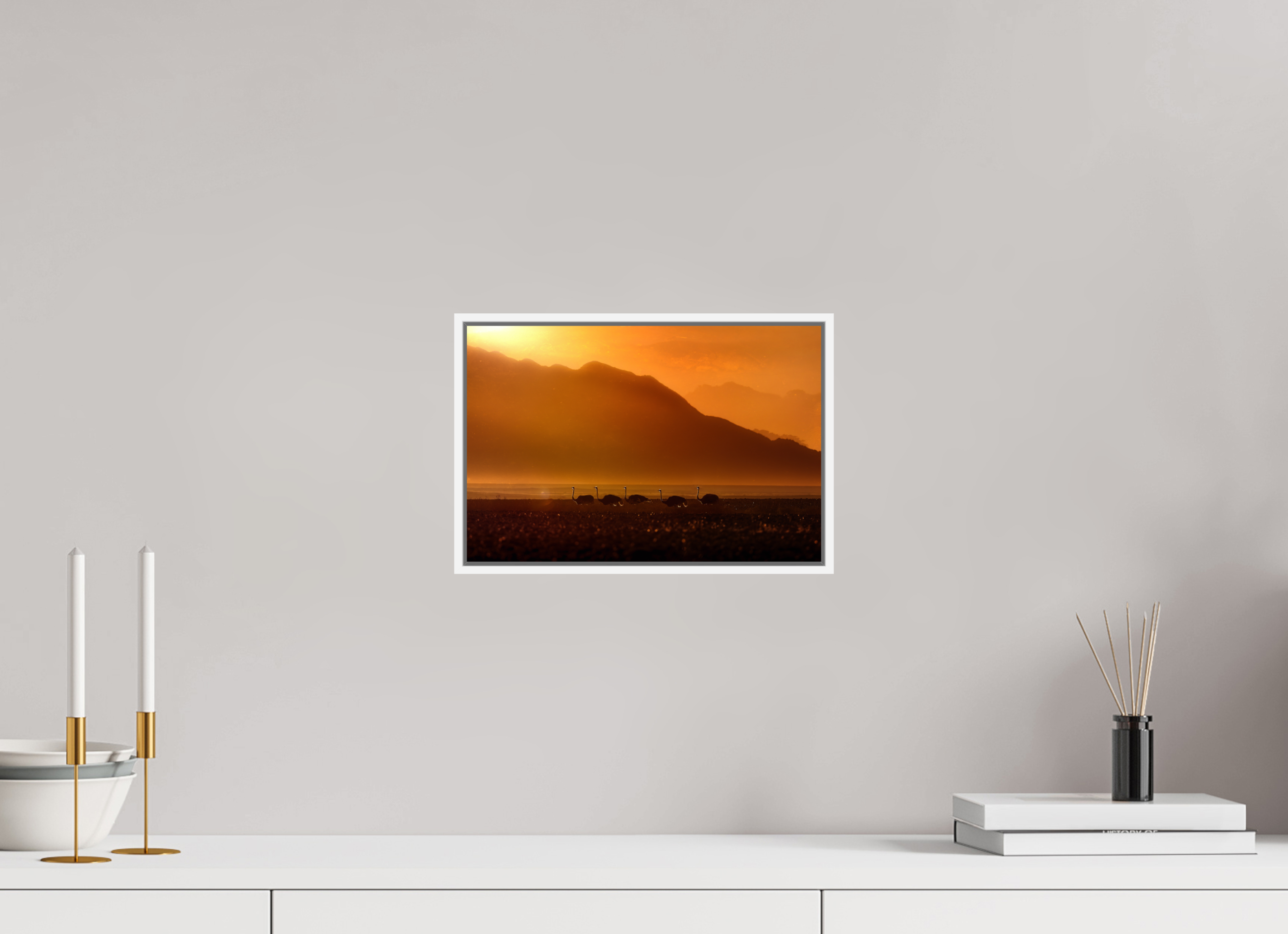 12 x 8″, S+M White Floater Frame Procession of Light