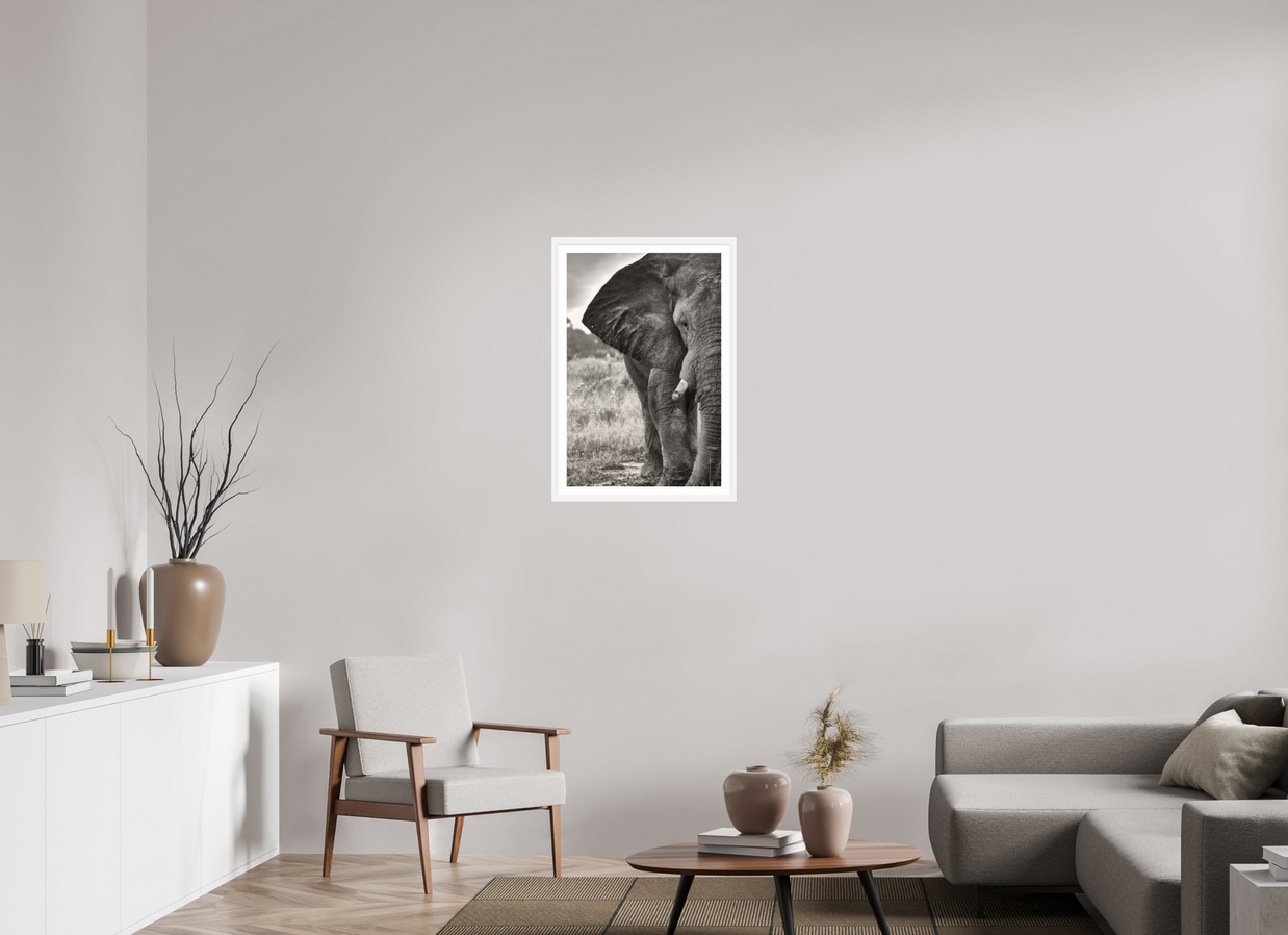 20 x 30″, L+XL White Frame + Border BURDEN OF A TITAN
