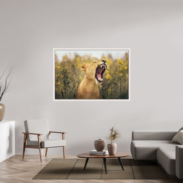 60 x 40″, Exhibition Maple White Floater Frame UNCONTAINED