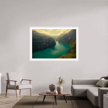 60 x 40″, Exhibition White Maple Frame + Border LIFEBLOOD