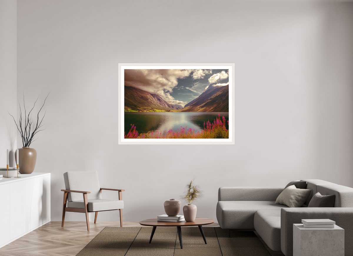 60 x 40″, Exhibition White Maple Frame + Border A PERFECTLY ORDINARY PLACE