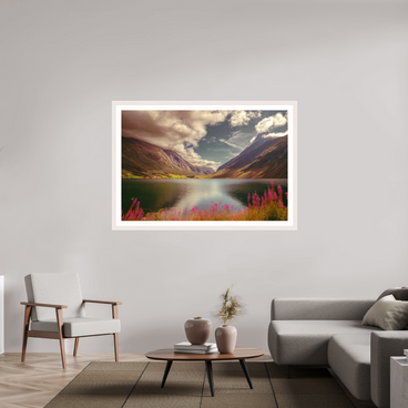 60 x 40″, Exhibition White Maple Frame + Border A PERFECTLY ORDINARY PLACE