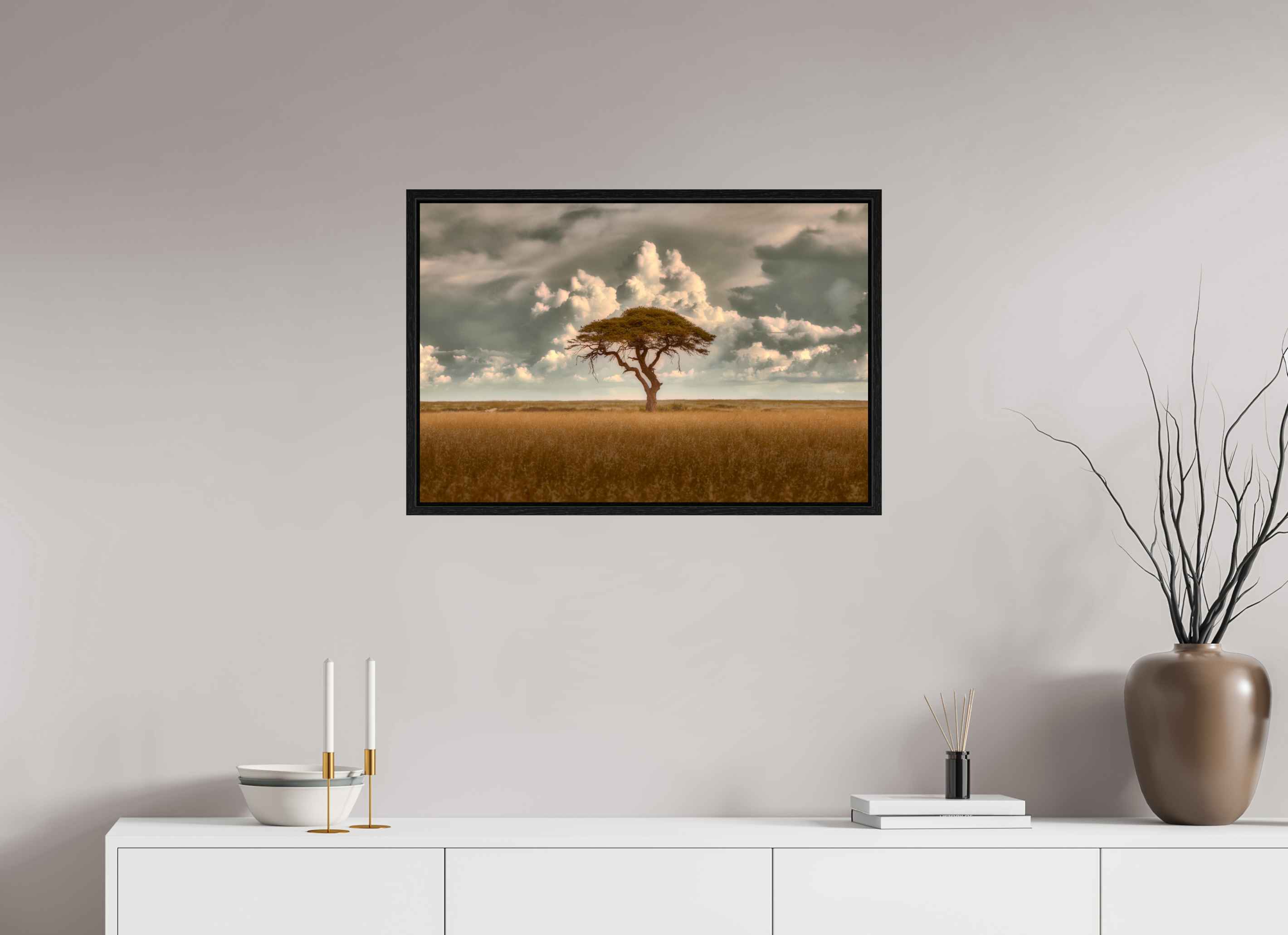 30 x 20″, L+XL Black Floater Frame Structured Chaos