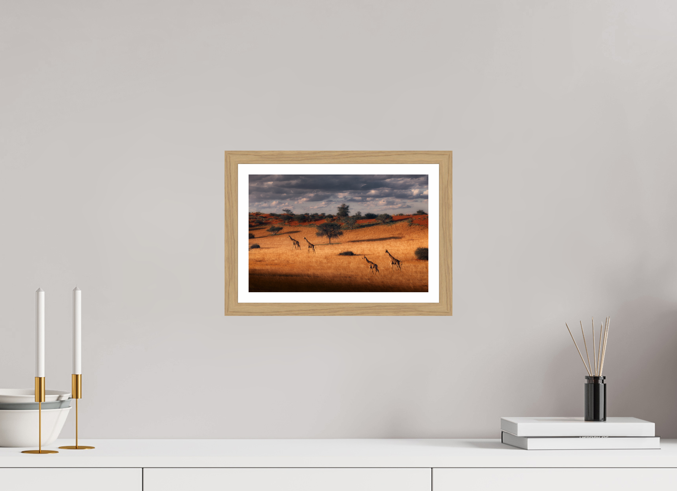 12 x 8″, S+M Oak Frame + Border SYMPHONY OF SILENCE