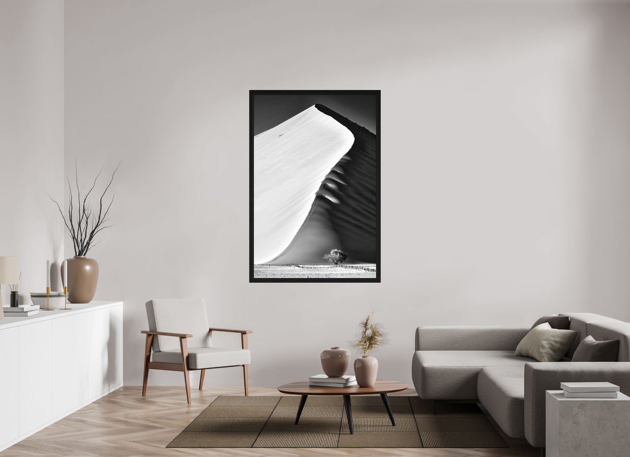 40 x 60″, Exhibition Black Floater Frame THE EDGE